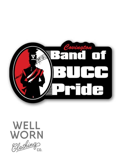 Covington Band of Bucc Pride Sticker | Well Worn Clothing Co.